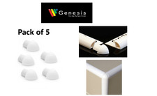 5 Pack White Genesis Corner Tile Trim Pieces 6 mm Plastic  External Corner ETR
