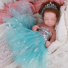 Solid Platinum Silicone Reborn Baby Doll 6 inch