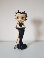 Betty Boop Large Figurine Ornament Black Glittery Dress Holding A Tray 15 Inches