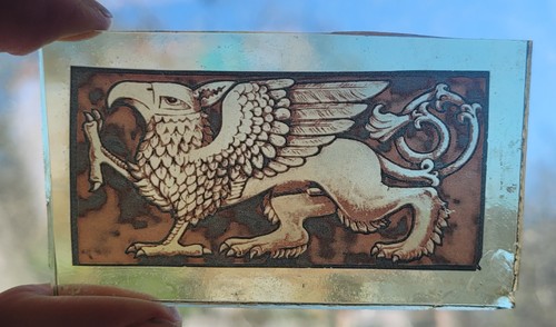 Stained glass griffin kiln - glass,
