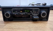 Vintage Philips 890 Radio Cassette 2ch FM/LMU 22AC890/00 Original Car Radio 1980