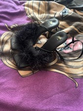 ZARA Black Leather Heeled