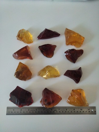 Vintage coloured glass fire - glass,