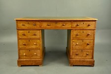 Victorian oak pedestal desk