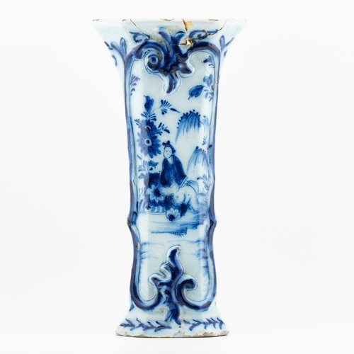 Dutch delftware vase porcelain - delftware,