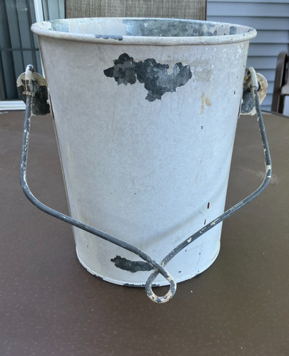 Vintage galvanized well bucket - vintage,