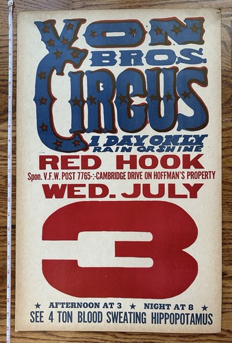 Vintage 1940s von bros circus - vintage,
