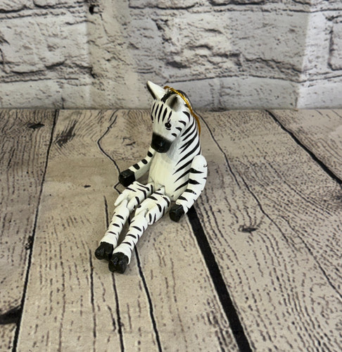 10cm white black zebra sitting - 10cm,