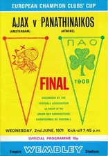 EUROPEAN CUP FINAL 1971 Ajax v