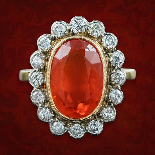 Antique edwardian fire opal - edwardian,