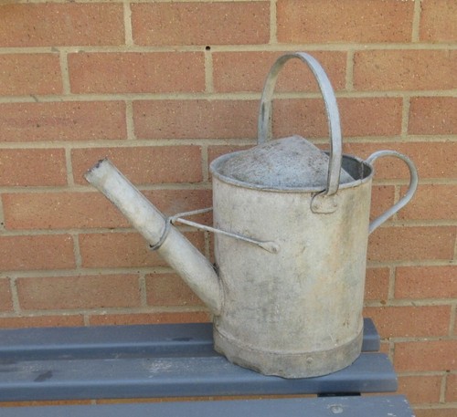 Vintage 2gal galvanised metal