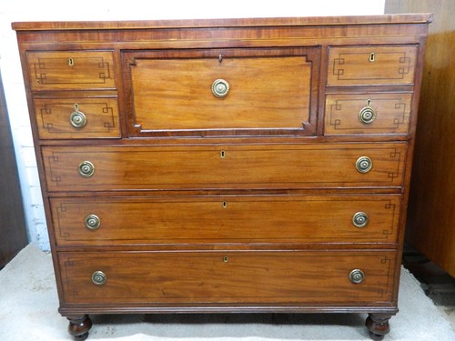 Regency mahogany secretaire - regency,