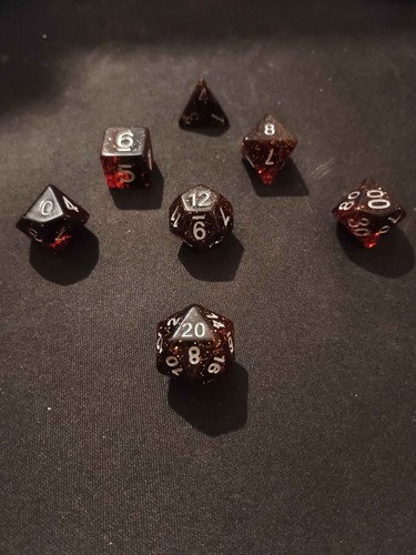 Acrylic rpg dice d20 - dice, 7