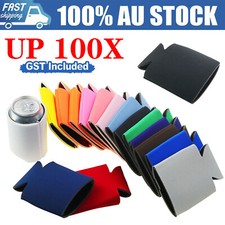 Up 50X Foldable Blank Can Stubby Cooler Holder Sleeve Sublimation Heat Transfer