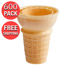 Bulk Cake Ice Cream Cones Flat Bottom #30 for Machine Dispenser Compatible (600)