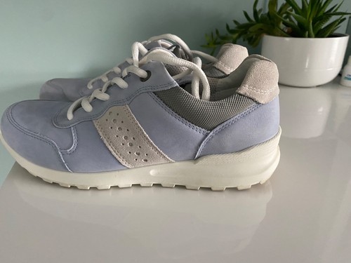 Ladies ecco trainers pale - ladies,