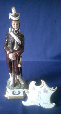 Vintage Capodimonte Napoleonic French Soldier Military Figurine #3