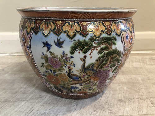 Large oriental plant pot h24cm - oriental,