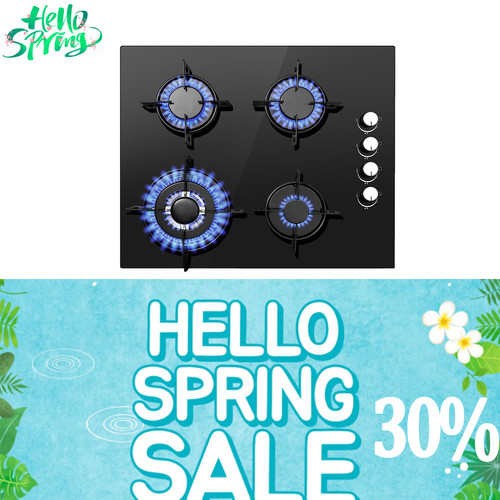 Gas cooktop black - gas,