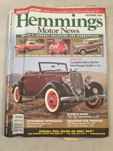 Hemmings motor news november - hemmings,