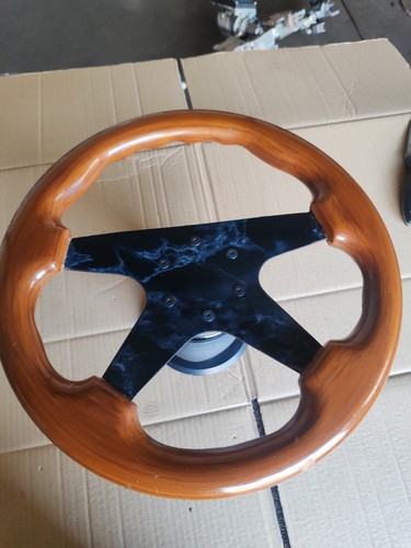 Wooden steering wheel - steering,
