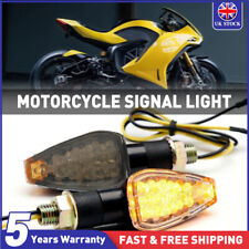 2PCS Amber Smoke Motorcycle LED Turn Signals Indicator Lights Front / Rear