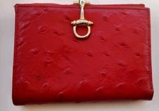 Vintage Red Harrods Purse And Card Holder