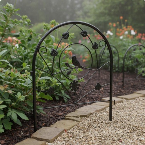 Wrought iron fence panel - wrought,