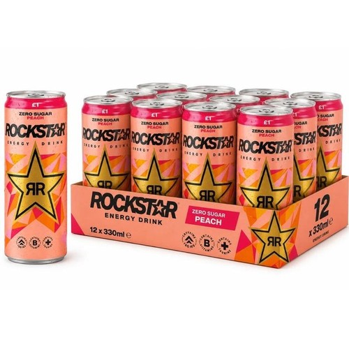 Rockstar peach zero sugar - zero,