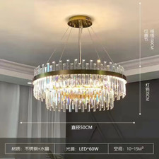 LED Crystal Chandelier Luxury Pendant Light Round Ceiling Lamp Lighting Fixture