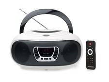 CD Player Portable Boombox CD MP3 FM Radio & Remote Control USB GTCDR-501 White