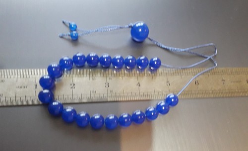 Blue quartz komboloi unisex - blue,