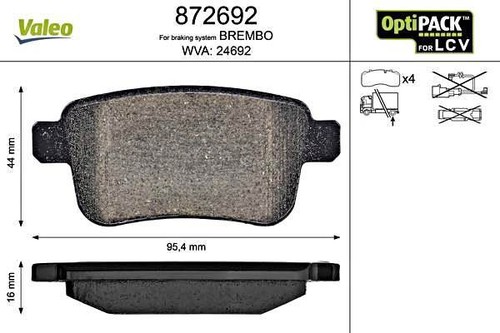 Valeo brake pad - disc,