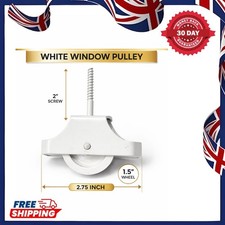 White Window Pulley Wheel 1.5"