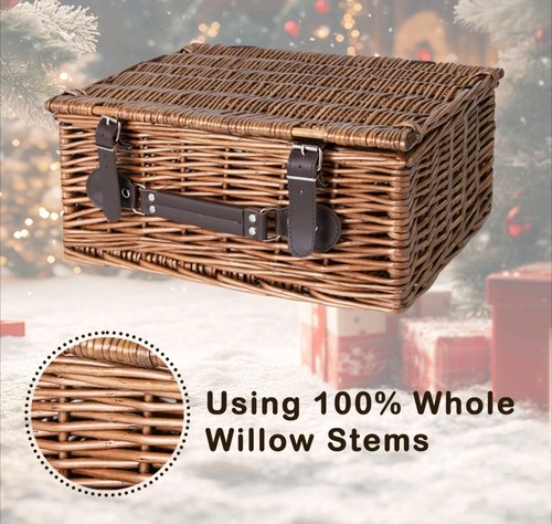 Honey brown wicker picnic - honey,