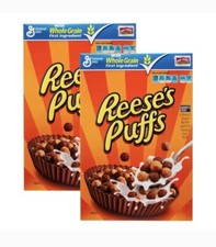 General Mills Reeses Puffs Hershey Cocoa Wholegrain Cereal Pack 2 x 326g New