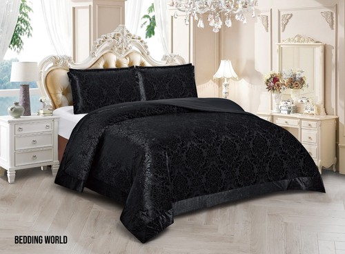 Velvet bedspread quilted - quilted, bed