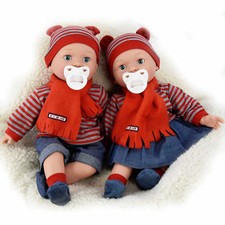 Realistic Baby Dolls With Freckles 16"  Soft Body Doll Sounds Dummy Moving Eyes