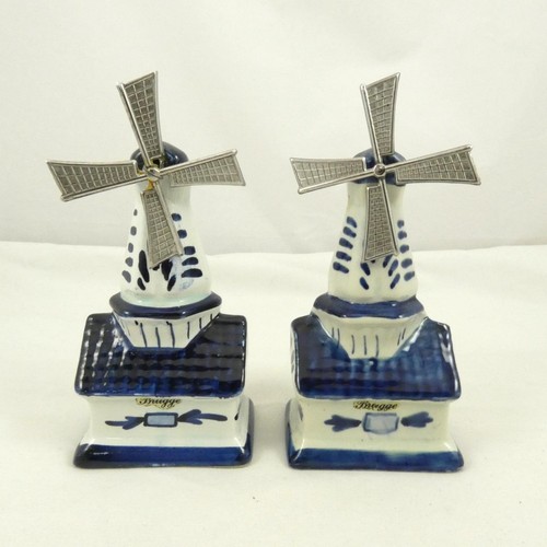Delftware windmill ornaments - windmill,