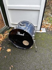 Free P&P.  22”. 22x14” Peavey Bass Drum. 22. Blue  Finish. Small Holes In Heads