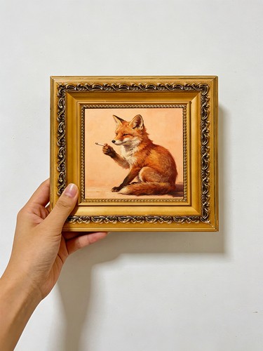 Cool fox with relaxed - with, pose