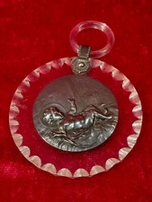 M-1973. Antique Pendant For Crib IN Sterling Silver And Perspex