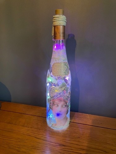 Table lamp decorative - lamp, bottle