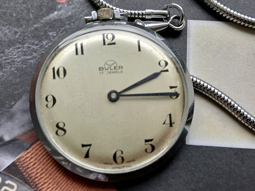 Buler jewelled pocket watch - 17,