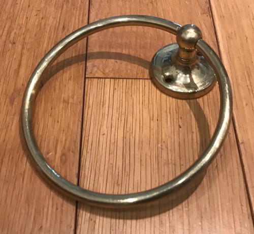 Vintage brass toilet towel - vintage,