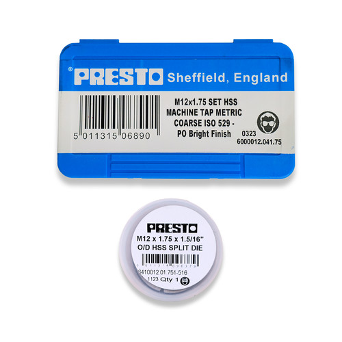 Presto m12 taps die 12mm - presto,