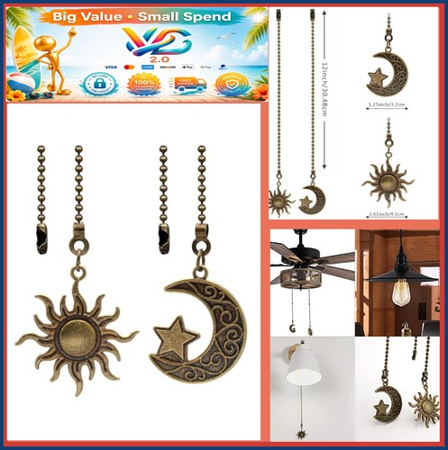 2pcs sun moon ceiling - 2pcs, pull