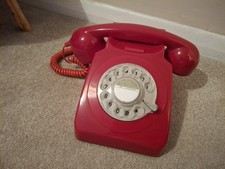 GPO746 Rotary Dial Telephone  - Red