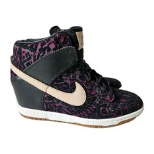 Nike Dunk Sky Hi Size UK 8 Wedge Heel Trainers Purple Tribal