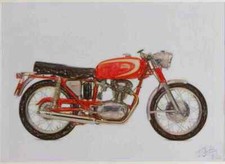 A4 Metal Sign Limited Edition Ducati Mach1 1964